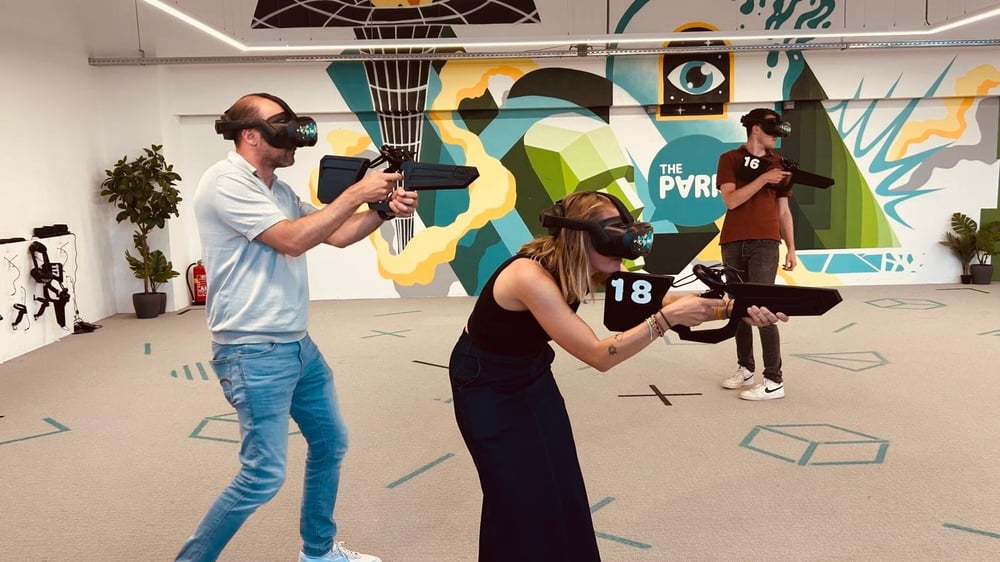 VR gaming at work